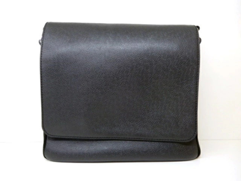 LOUIS VUITTON Roman Shoulder Bag Taiga Leather Ardoise